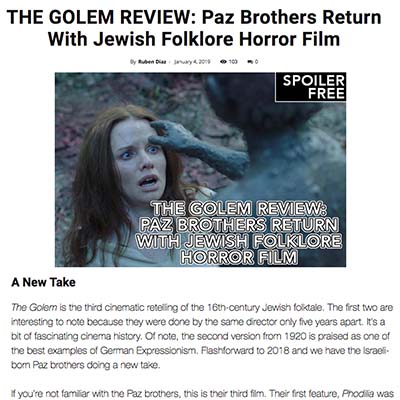 THE GOLEM REVIEW: Paz Brothers Return With Jewish Folklore Horror Film